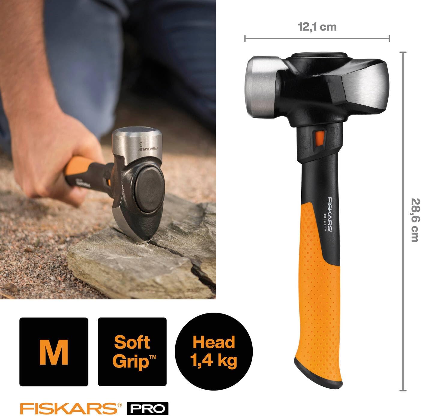 Fiskars 1020217 Hammer Club M 3 lb/11 "
