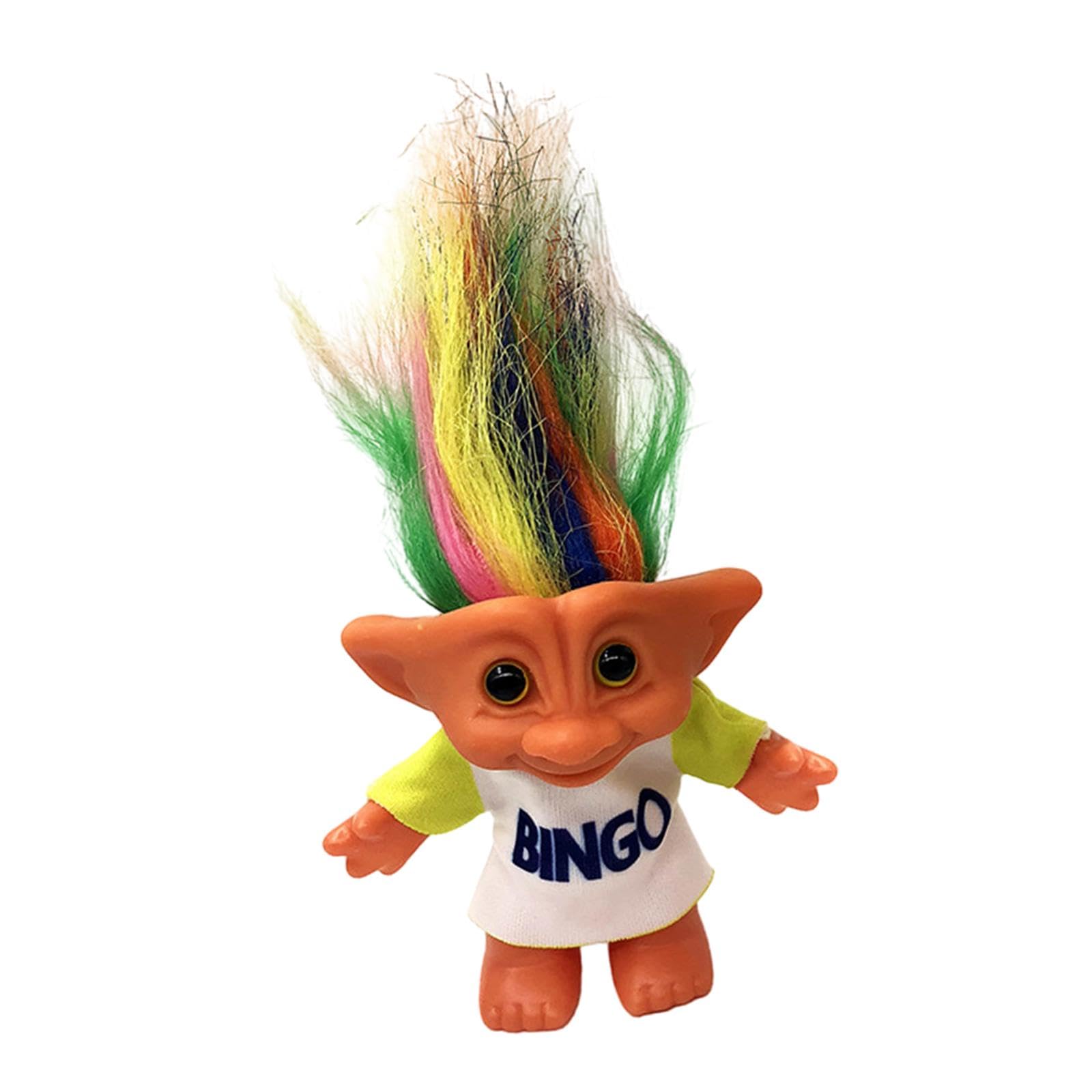 CALANDIS™ PVC Vintage Troll Doll Party Favors School Project Chromatic Adorable Dolls Yellow-image-11