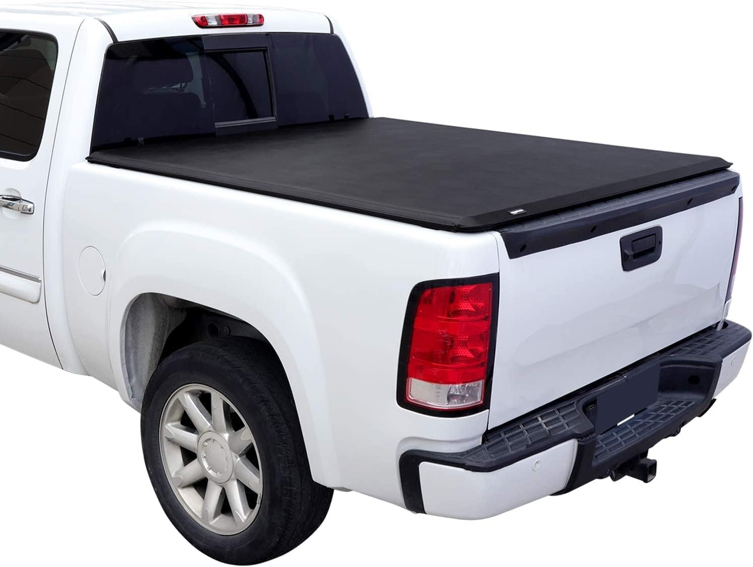 Amazon Basics Soft Roll Up Tonneau Cover for 2014-2019 Chevy Silverado, GMC Sierra 1500, Fleetside, Bed Length 5.8'