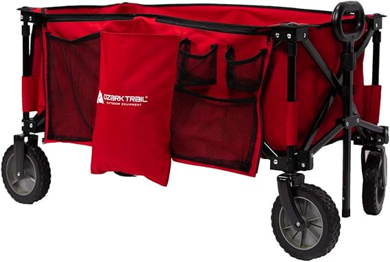 Ozark-Trail Folding Wagon, Red