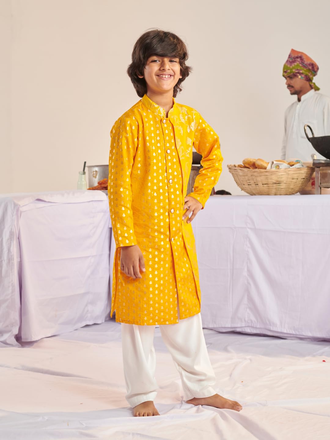 Pspeaches Niños 1 Kurta, 1 Payjama, 1 chaqueta