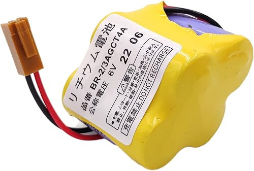 Miniatura 4 de 4400mAh BR-2/3AGCT4A 6V PLC Batería para FANUC A98L-0031-0025 A06B-6114-K504 máquina, no recargable (conector marrón)