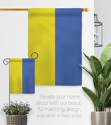 Miniatura 8 de Tapiz de pared con bandera de jardín de Ucrania, soporte con bandera de Ucrania para decoración de casa pequeña, letrero de césped, regalo