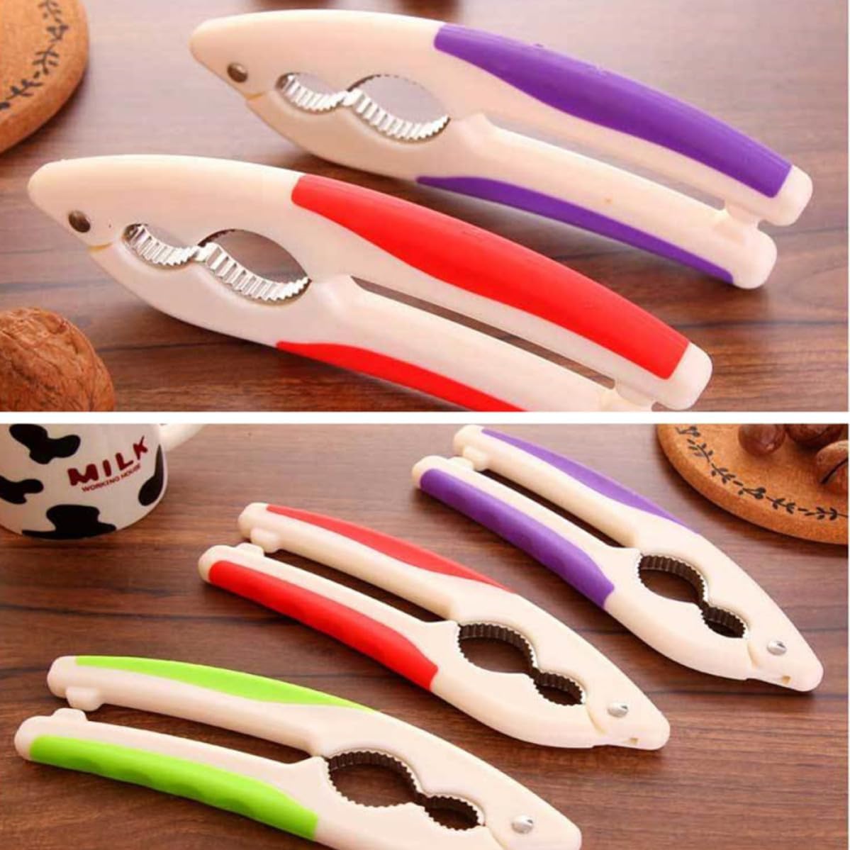 Nut Crackers Walnut Opener Heavy Duty Shell Cracker with Non-slip Handle