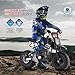 HOVER HEART Mini Kid Dirt Bike, 49 CC 2-Stroke Gas Bike with Off-Rode Tire, Suspensions, Disc Brakes, Max Load 160Lbs, Up to 20Mph, EPA Approved (Black)