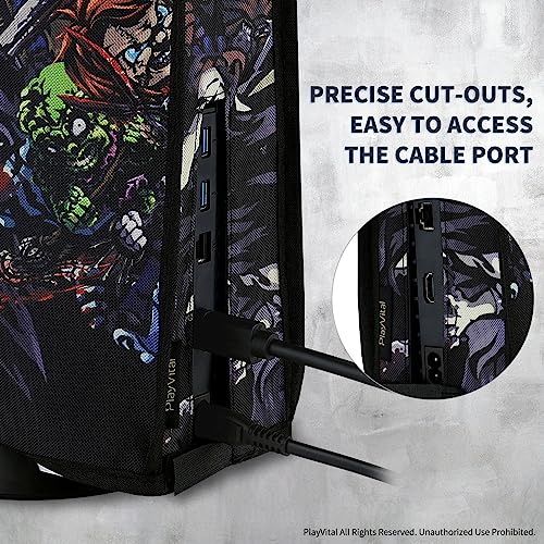 Image of PlayVital Dust Cover for ps5, Soft Neat Lining Dust Guard Anti Scratch Waterproof Cover Sleeve for ps5 Console Digital Edition & Disc Edition - Scary Party
