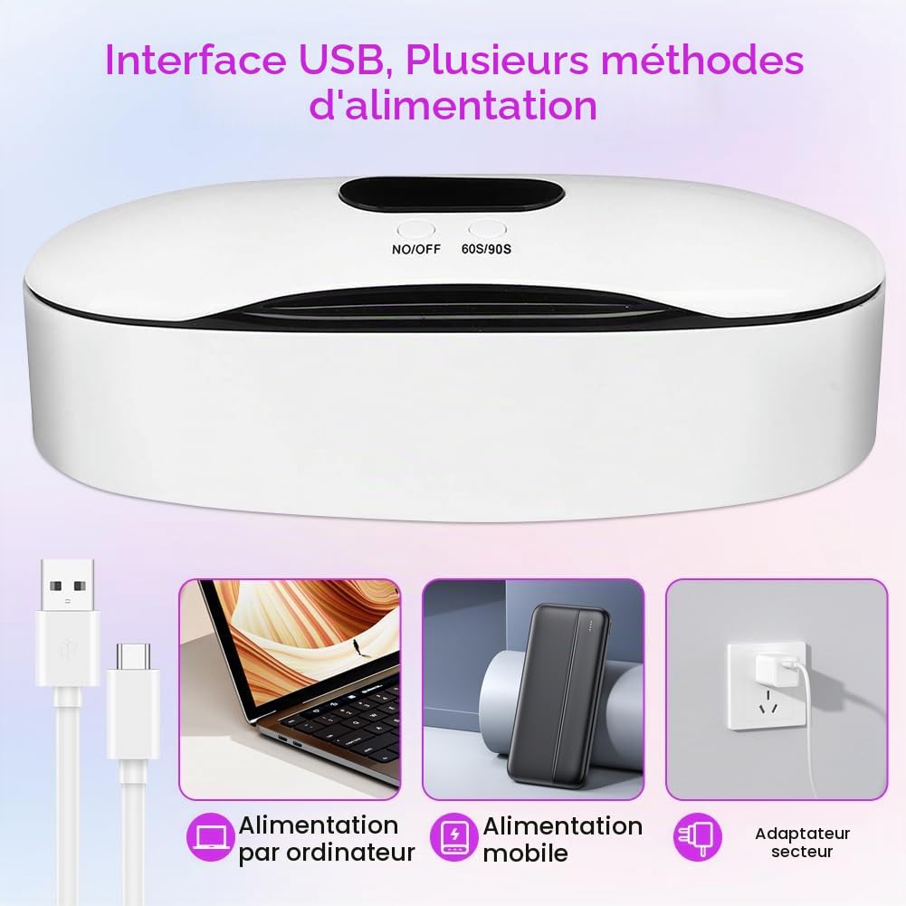 Ejoyous Stérilisateur UV pour Instruments, Boîte de Désinfection UV, Dispositif de Désinfection UV LED, Dispositif de Désinfection pour Outils de Manucure, pour Salon de Manucure, Salon