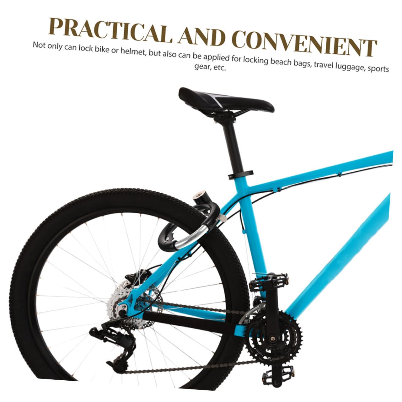 Lucchetto Antifurto per Bici e Scooter, 3 Set, Nero | Acciaio Inossidabile, Anti-graffio e Resistente All’usura, Accessorio per Ciclismo