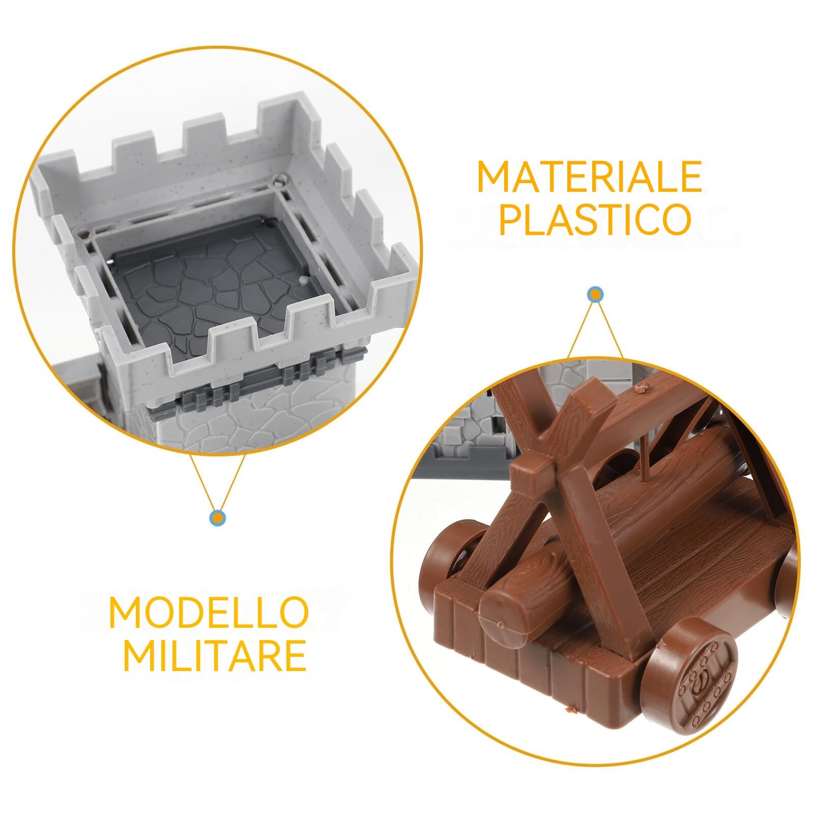 ORFOFE Militare di Catapulta Cavallo da Guerra in Plastica, Giocattolo Militari Realistico e Decorativo per Collezionismo e Gioco