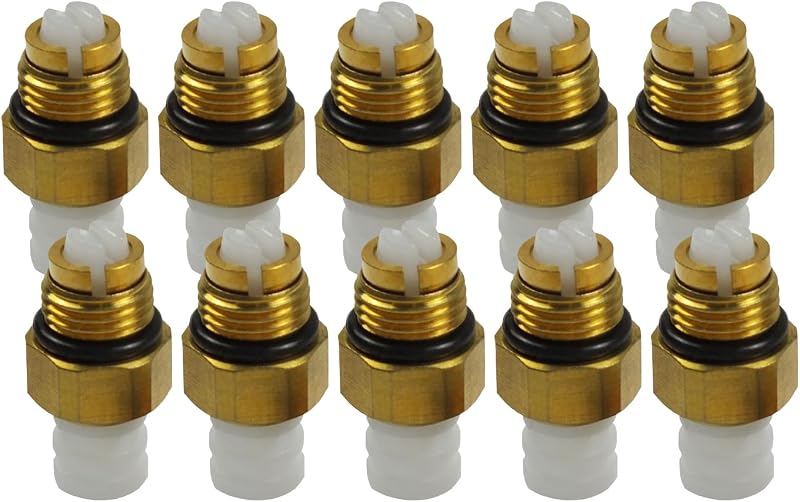 Kit de reparo da suspensão pneumática Chonse com válvulas de ar M10 e conexões de latão – 10 unidades