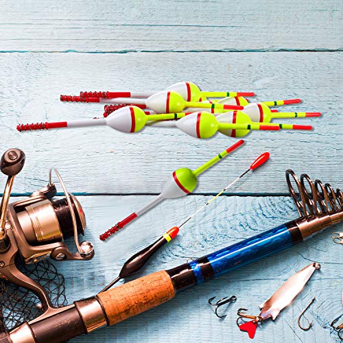 image for Sumind 10 Pieces Fishing Floats Balsa Wood Floats Oval Stick Floats Sl