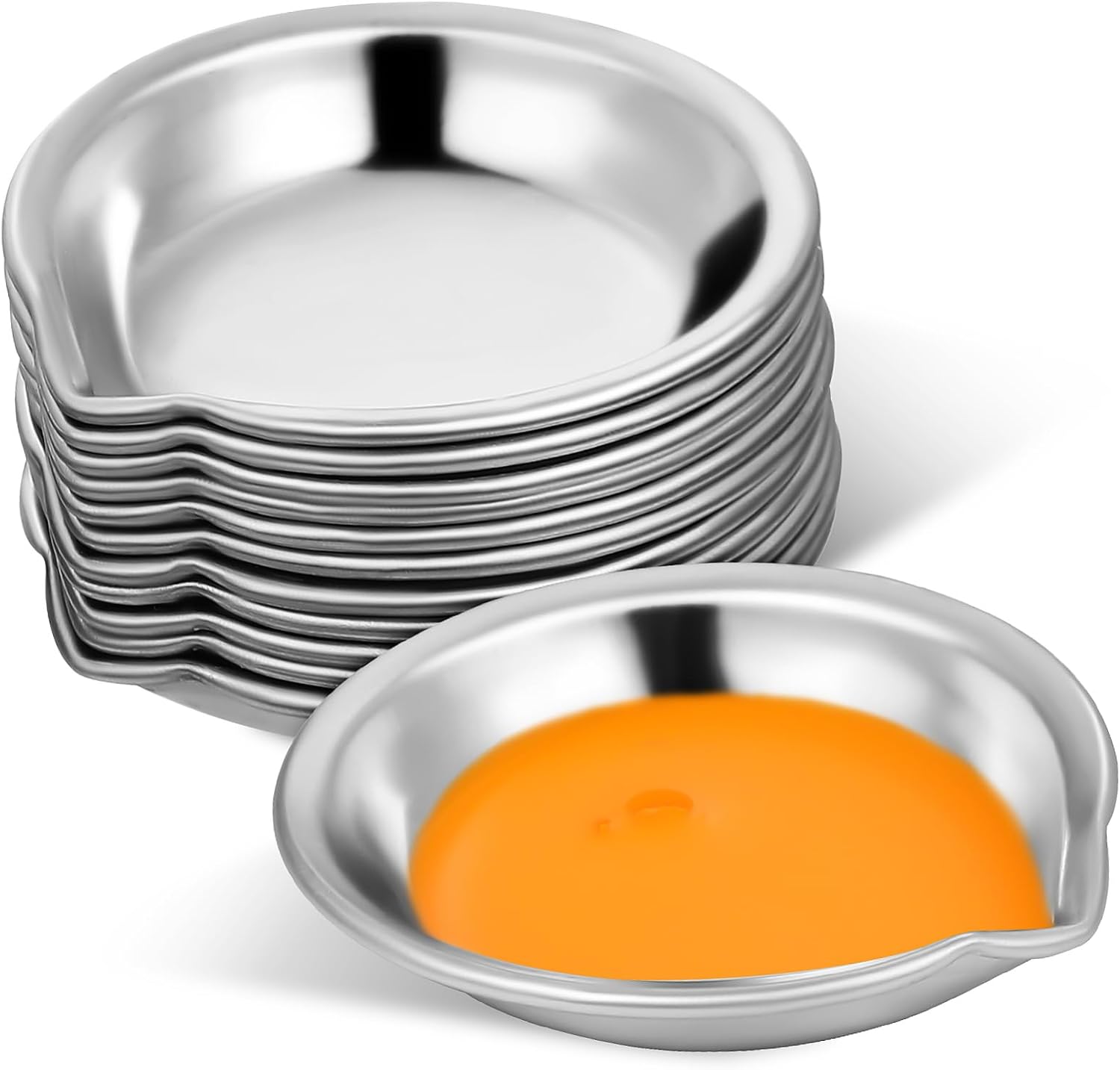 18pcs Stainless Steel Palette Mixing Pans Compact for Oil Painting Multi-Mixing Palette Tray