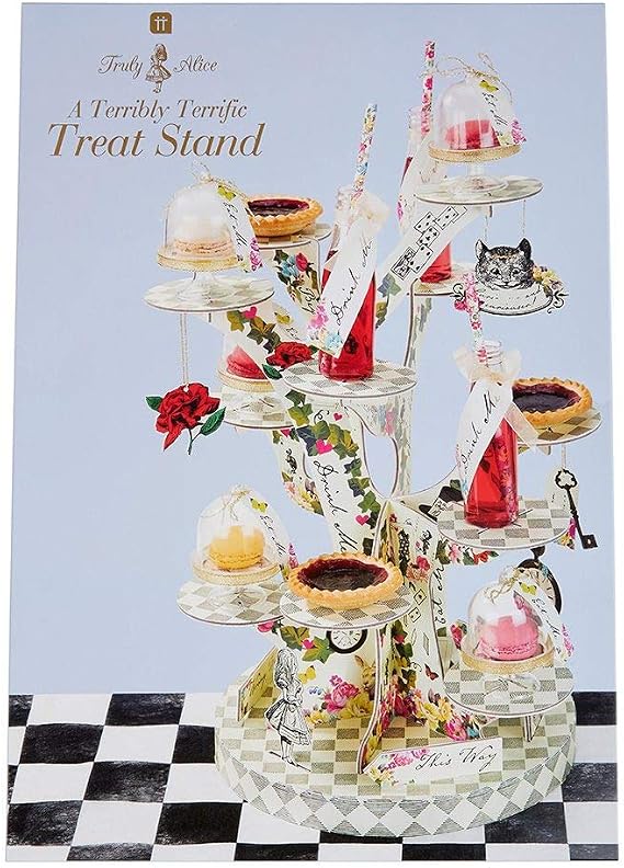 Talking Tables Alice in Wonderland Cupcake Cake Stand | Mad Hatter Themed Afternoon Tea Party Decorations | Table Centrepiece for Weddings, Baby Showers and Bridal Parties or Onederland 1st Birthdays