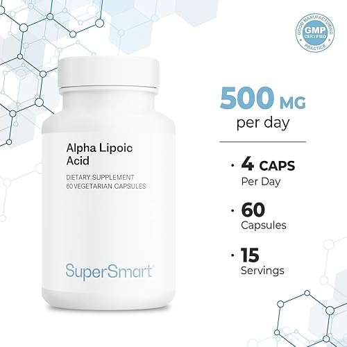 Miniatura 5 de Supersmart - Ácido alfa lipoico 500 mg por día - Antioxidante universal de alta potencia - Suplemento ALA | Sin OMG y sin gluten - 60 cápsulas