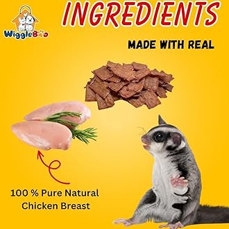 Gourmet Chicken Treat for Sugar Glider | Protein Rich | for All Sugar Glider Breed | Crunchy Food Snack (75 Grm)