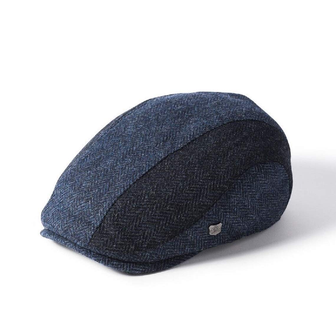 Failsworth MillineryDalston Wool Flat Cap in Blue, Size: Medium (56cm)