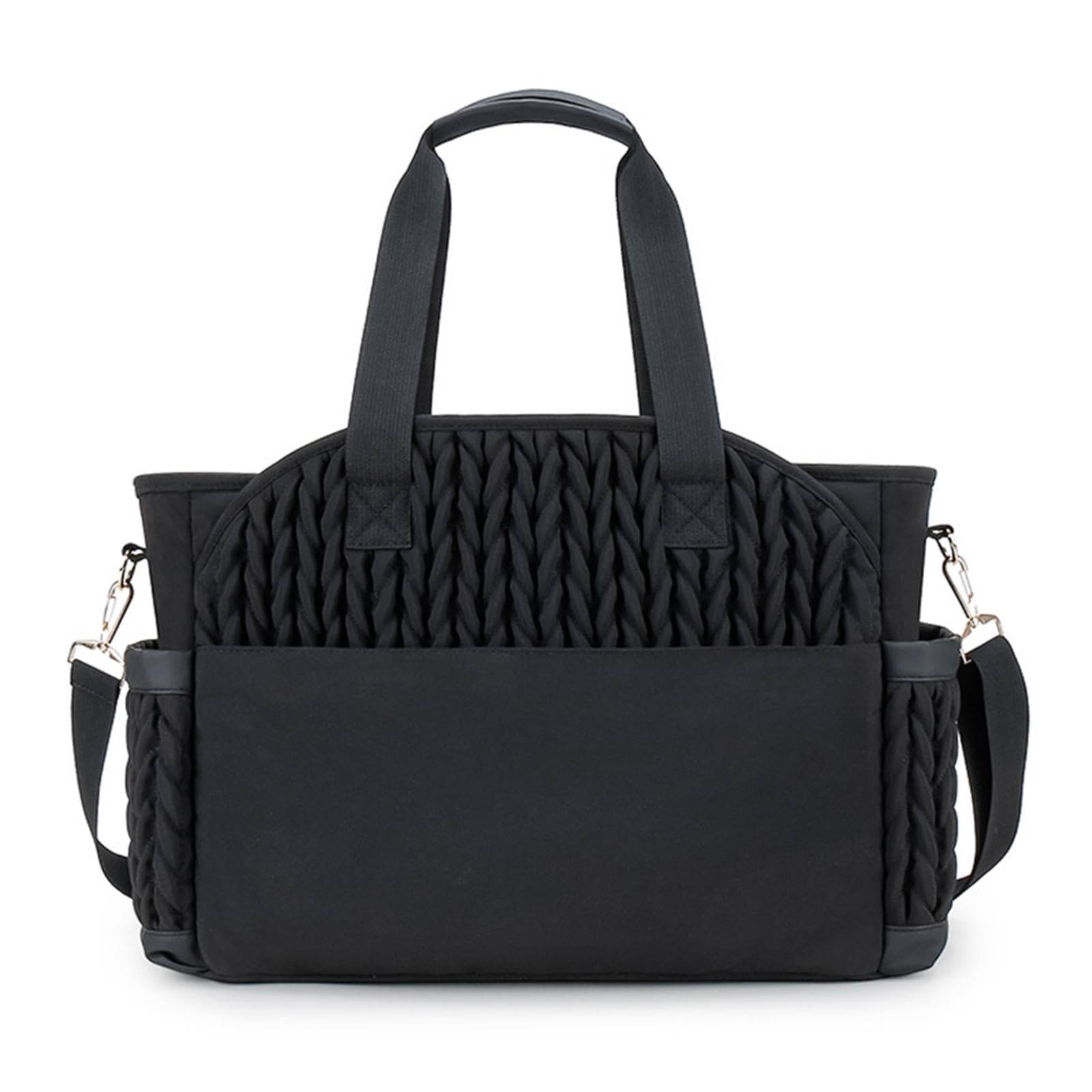 Club Bollywood®Diaper Bag Tote Versatile Portable Baby Changing Bag for Trip Outdoor Picnic Black|Baby|Diapering|Diaper Bags-image-2