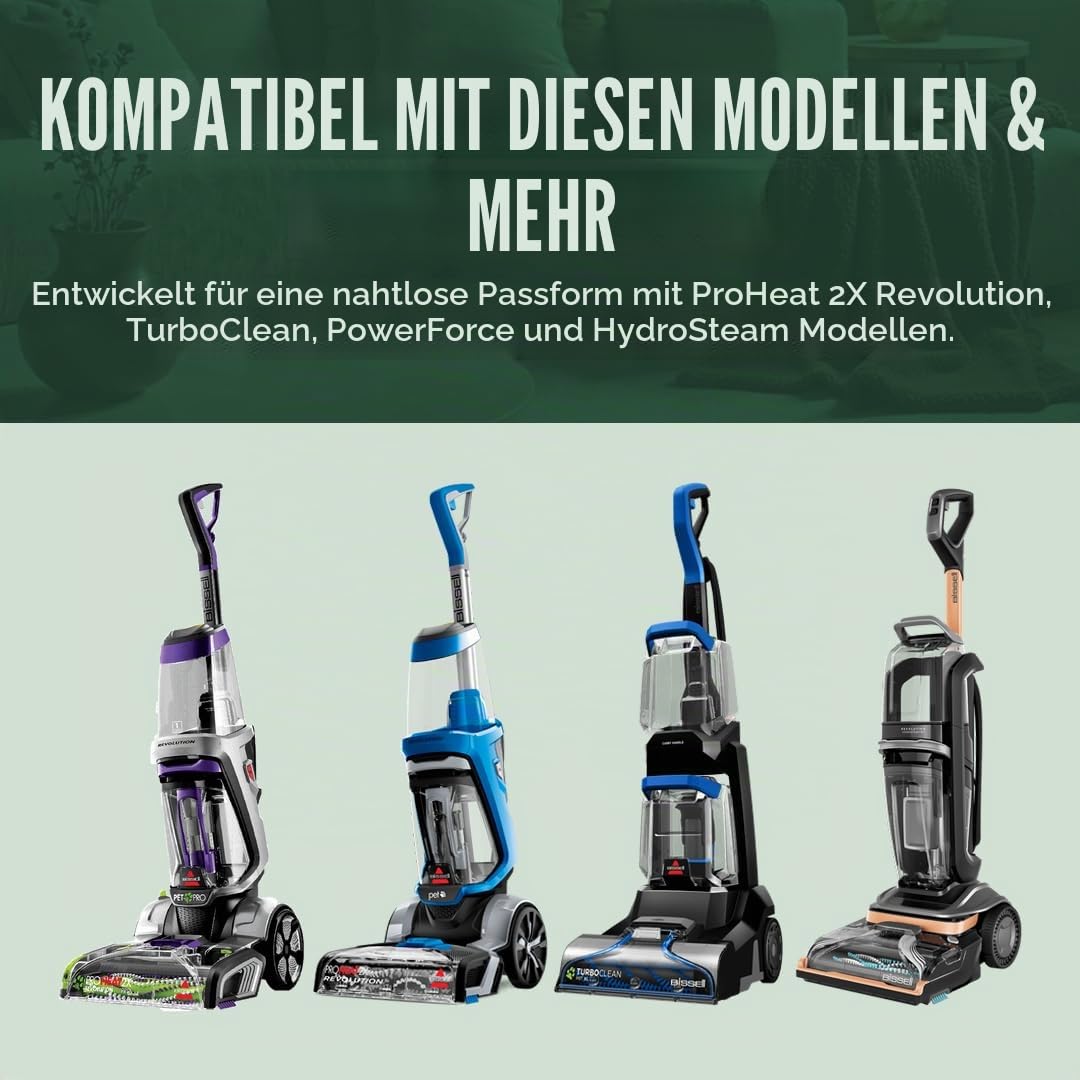 Ersatz-Schlauchmontage mit 7,6 cm robuster Fleckenbürste für Bissell Teppichreiniger TurboClean, ProHeat 2x Revolution Pet und HydroSteam, Bissell Teppichreiniger-Teile (Schlauch mit Bürste)