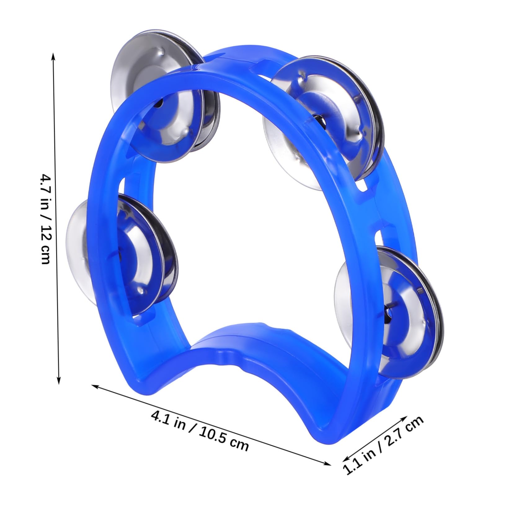 SUPVOX 7 Pcs Percussion Instrument Hand Tambourine Musical Instrument Maker Rhythm Bells Jingle Half Moon Tambourine Wrist Instruments Handheld Mini Plastic