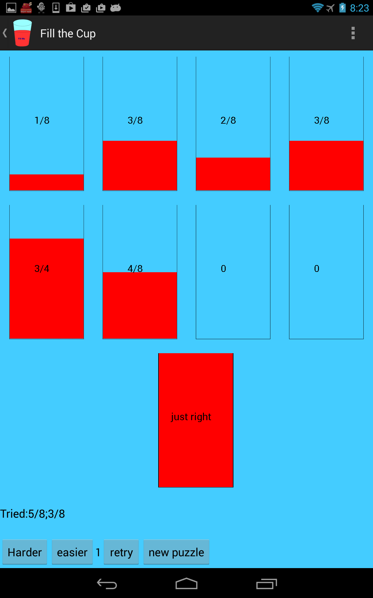 Fill the Cup App on Amazon Appstore