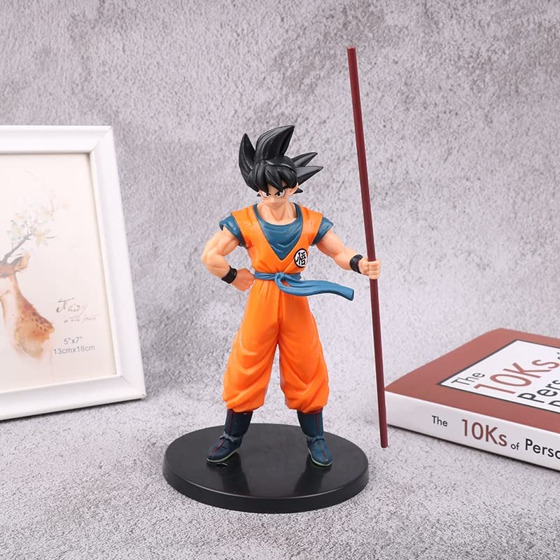 Image of Awestuffs DBZ Goku Large Action Figure Limited Edition Figure Manga Toy Collectible (Go-ku with Stick)