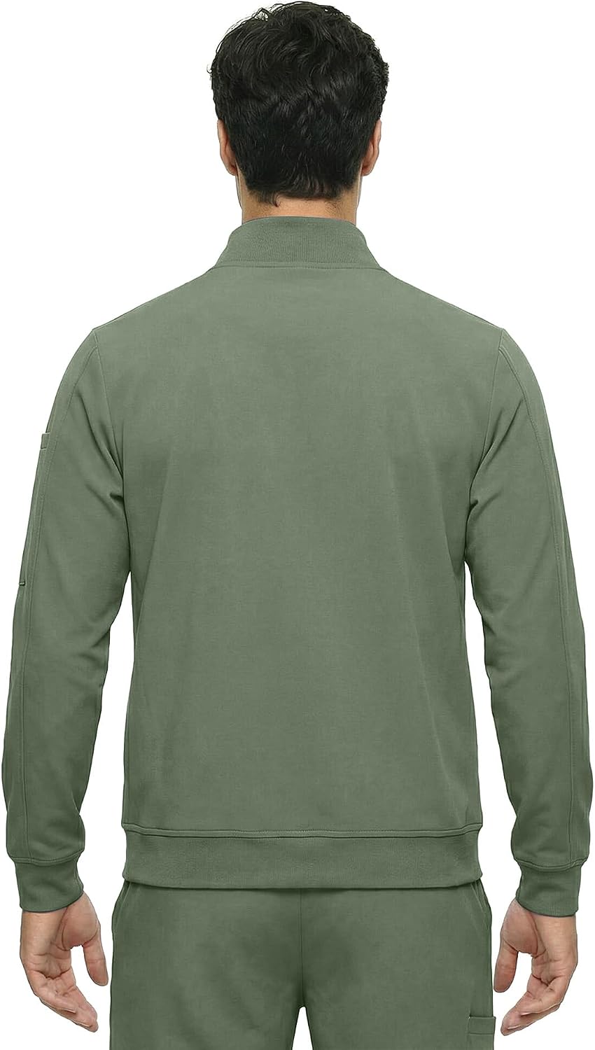Natural Uniforms Mens Cool Stretch Zip Up Scrub Jacket