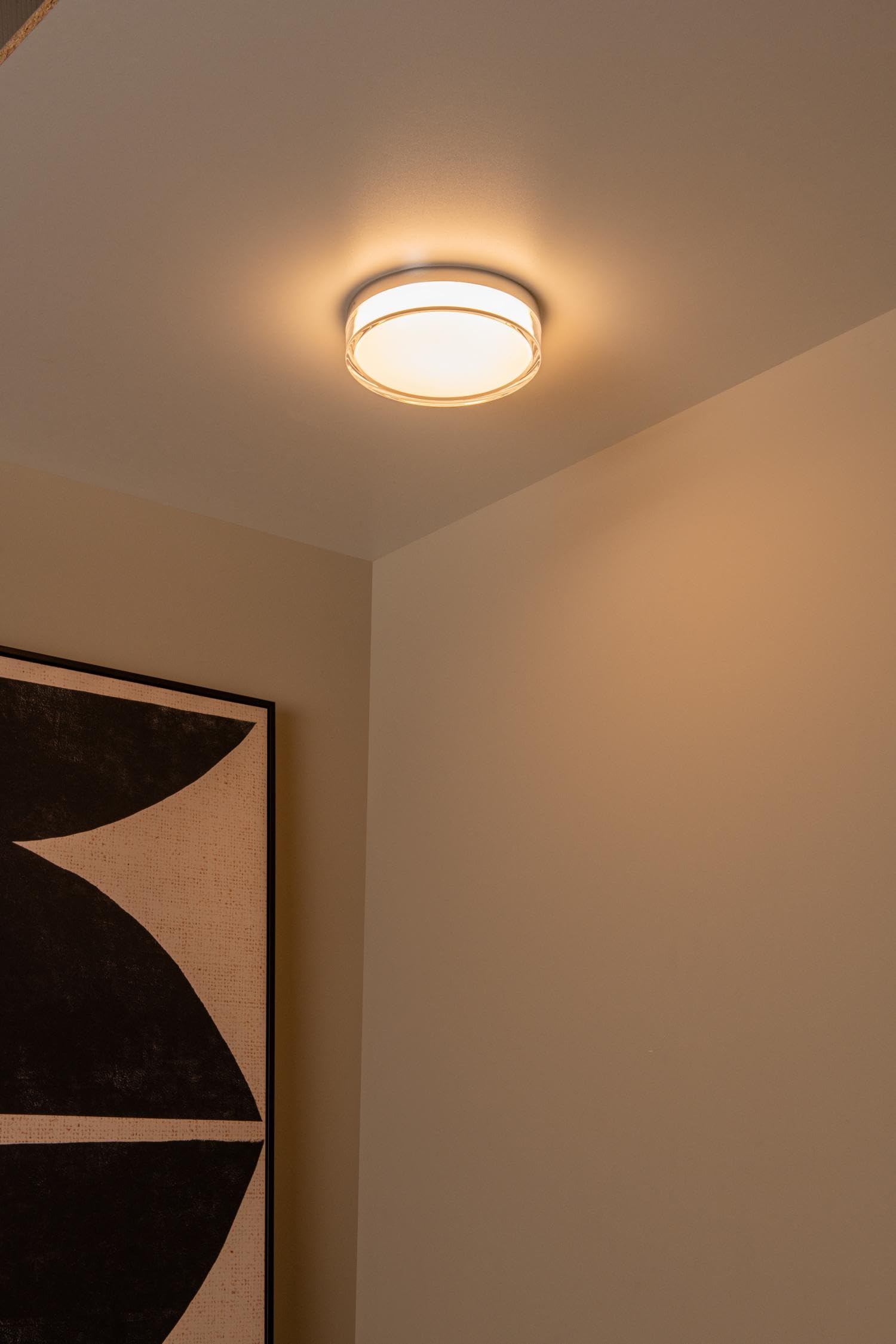 LUCIDE PLANO - Plafoniera Interno/Esterno - Ø 23 cm - LED Dim. - CCT - 1 x 11 W 2700 K/4000 K - IP44 - Opalin