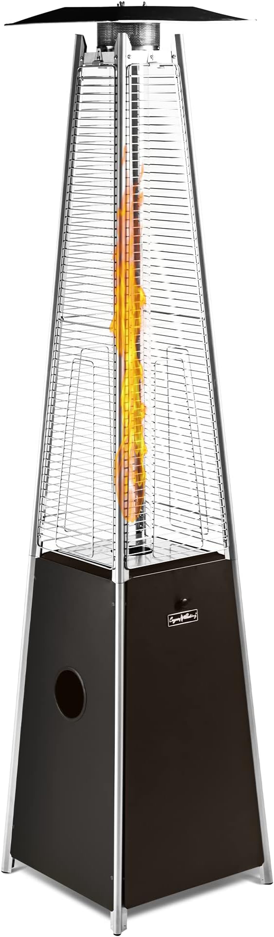 LEGACY HEATING Outdoor Patio Heater with Reflector Shield, 40,000 BTU Propane Patio Heater with Wheels for Commercial, Residential, Garden, Porch, Party, Deck(Mocha)