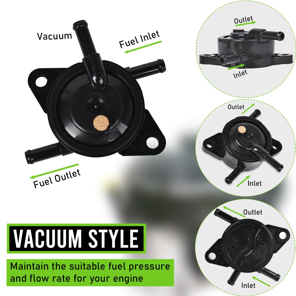Amazon.com: Vacuum Fuel Pump 49040-7008 with Fuel Filter Fit for
