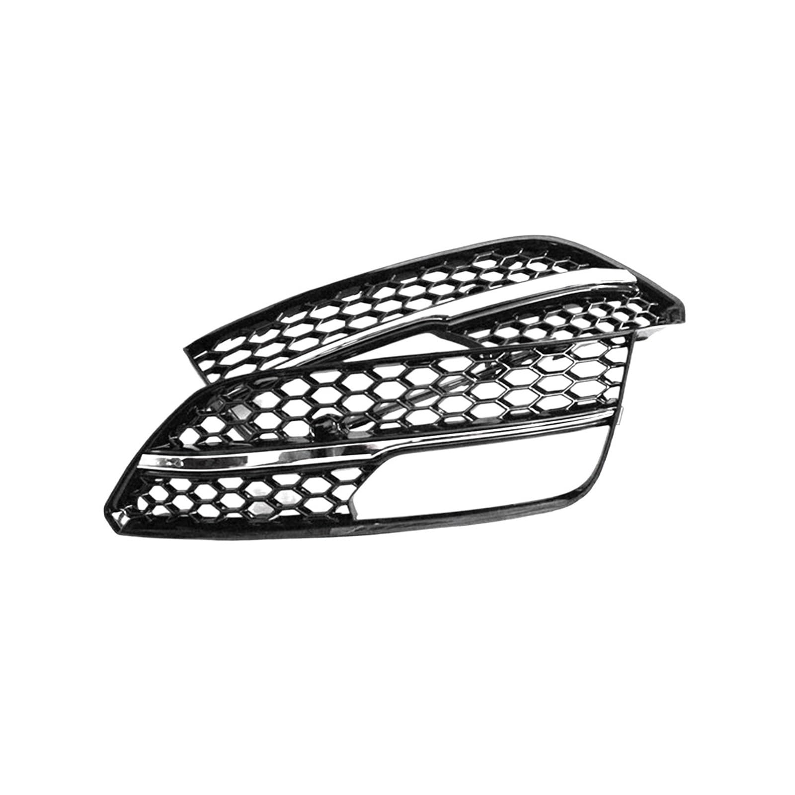 Maglia a nido d'ape Stile Paraurti Anteriore Copertura Della Lampada Della Nebbia Griglie Fendinebbia Griglia Compatibile for Audi A3 Hatchback 2013-2016 Nero e Argento