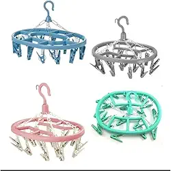 Varal Oval com 18 Prendedores ideal para Roupas Íntimas e Delicadas Cores Variadas Resistente Qualidade Premium.