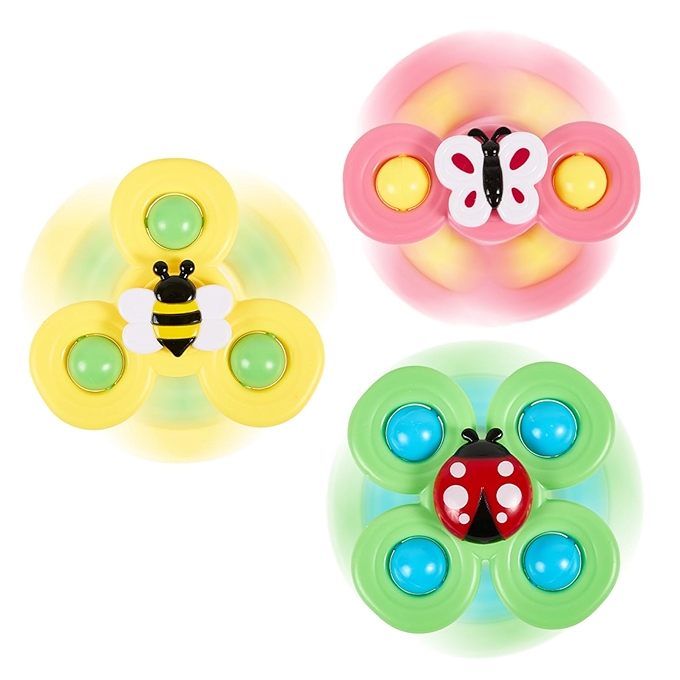 Tailtango 3件装吸盘旋转玩具 儿童感官早教玩具