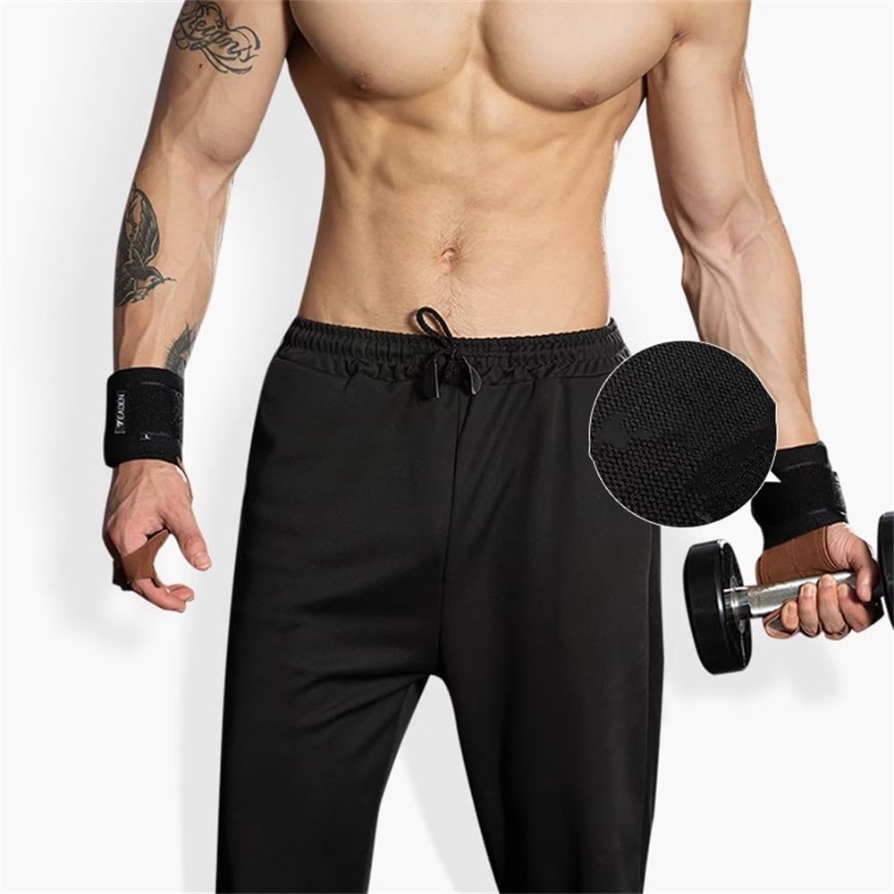 Gymnastics Hand Fitness Gloves Men Pull-Up Leather Wrist Palm Guard for Men and Women(Small)