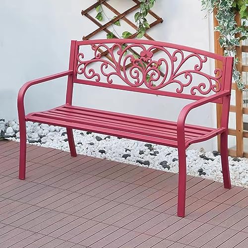 Banc d'intérieur en métal au fini soigné et meuble de patio durable