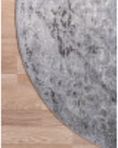 Miniatura 10 de Unique Loom Portland Collection Astoria - Alfombra redonda de 3 pies y 3 pulgadas, color gris y marfil