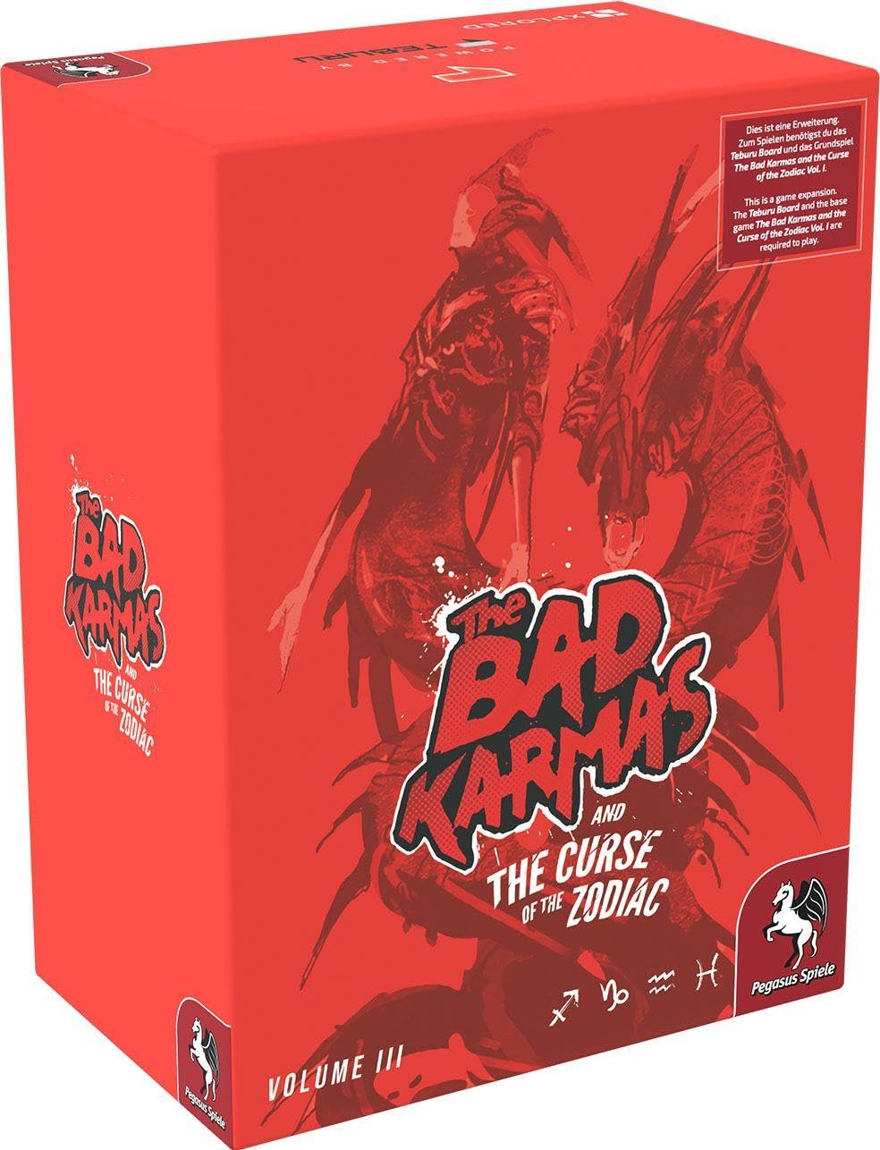 Pegasus Spiele Teburu: The Bad Karmas and the Curse of the Zodiac Volume 3 Brettspiel-Erweiterung, ab 18 Jahren, Expertenspiel, 15,5 x 13 cm, ohne Batterien