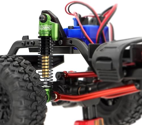 Miniatura 5 de GLOBACT Amortiguadores delanteros y traseros de aluminio de 2.047 in para 124 Axial SCX24 BroncoJLU CRCDeadboltGladiator C10 accesorios de