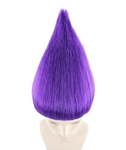 Miniatura 5 de Peluca unisex de color morado liso para cosplay, Halloween, adolescente, pelo sintético de fibra suave, perfecta para tu próximo festival y fiesta