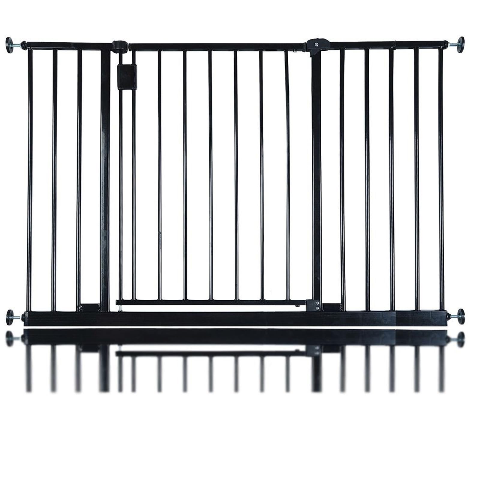 Safetots Black Extra Wide Hallway Gate, 109Cm - 115Cm, Pressure Fit Baby Gate, Safety Barrier For Hallways And Wide Spaces, Easy Installation