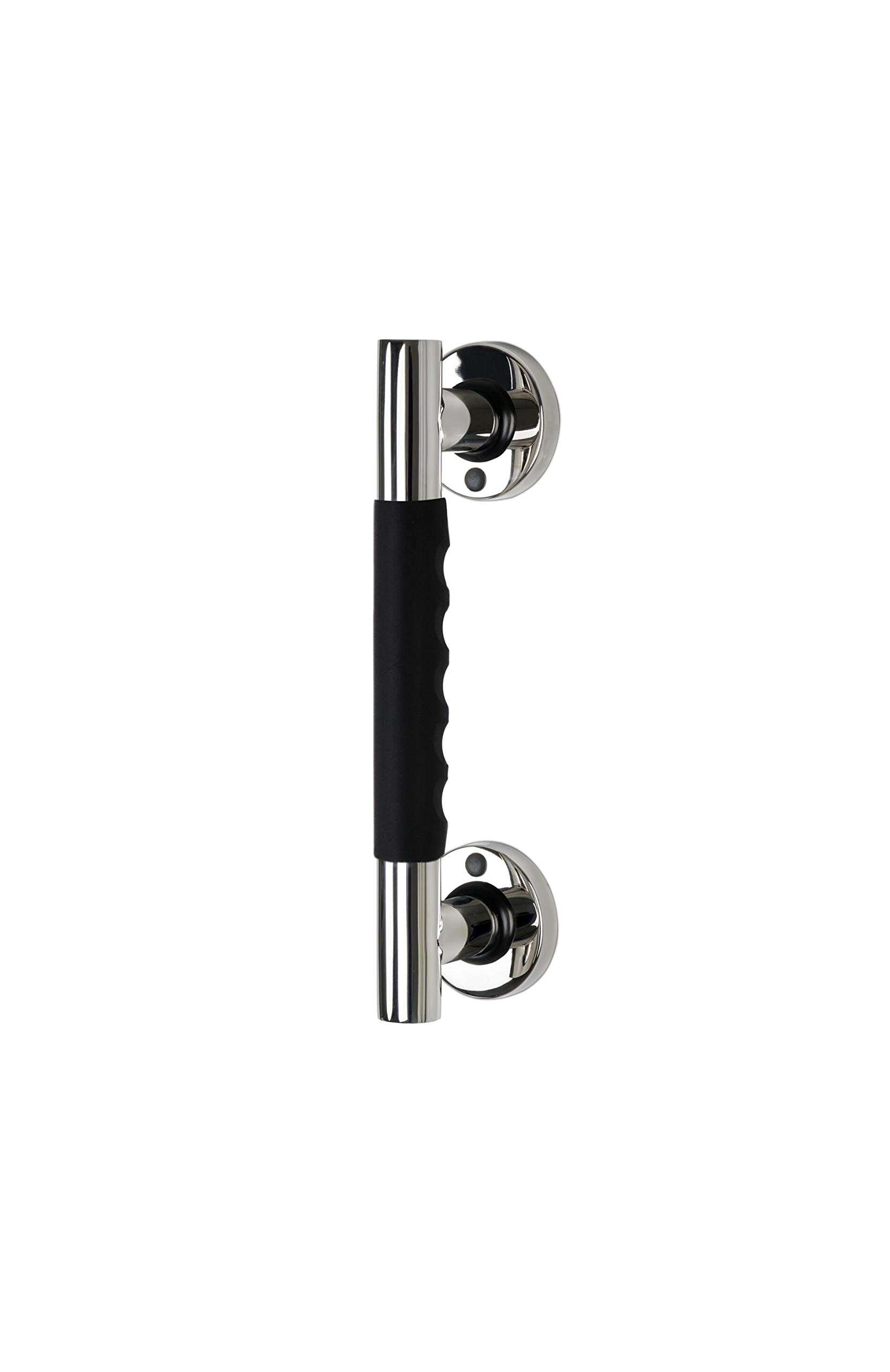 RIDDER Ken S - Asidero con mango antideslizante, color cromo y negro, talla S