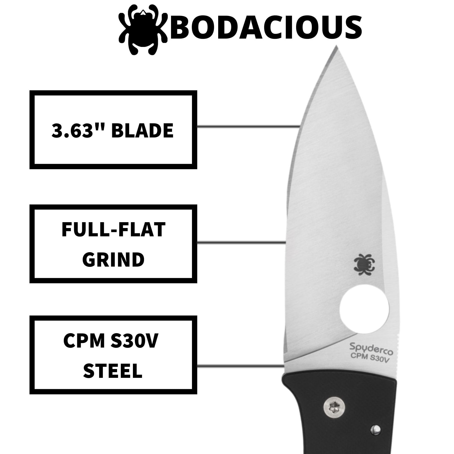Amazon | SPYDERCO BODACIOUS BLK/SLV S30V | Spyderco スパイダルコ 