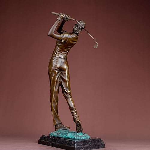 Miniatura 3 de Escultura de golfista Estatua de bronce Estatua de golf Escultura Golfista Decoración Artes Regalos Centro de mesa Estatua del hogar