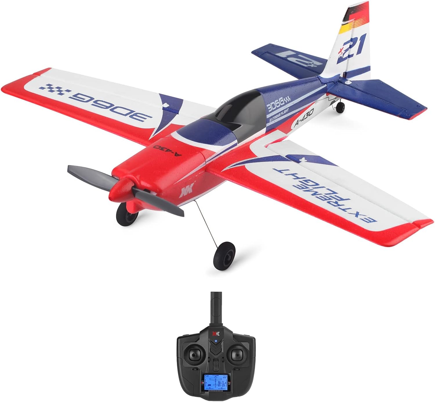 CHUTRU Avión teledirigido del avión, avión RC del motor sin escobillas con estabilización del sistema 3D6G que fácil de controlar, control fácil de giro en U de una tecla para adultos y niños