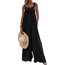 Womens Overalls Casual Loose Dungarees Ladies Jumpsuits UK Romer Oversized Women Wide Leg Playsuit with Pockets Solid Color Plus Size 8-26 Summer Trousers Pants