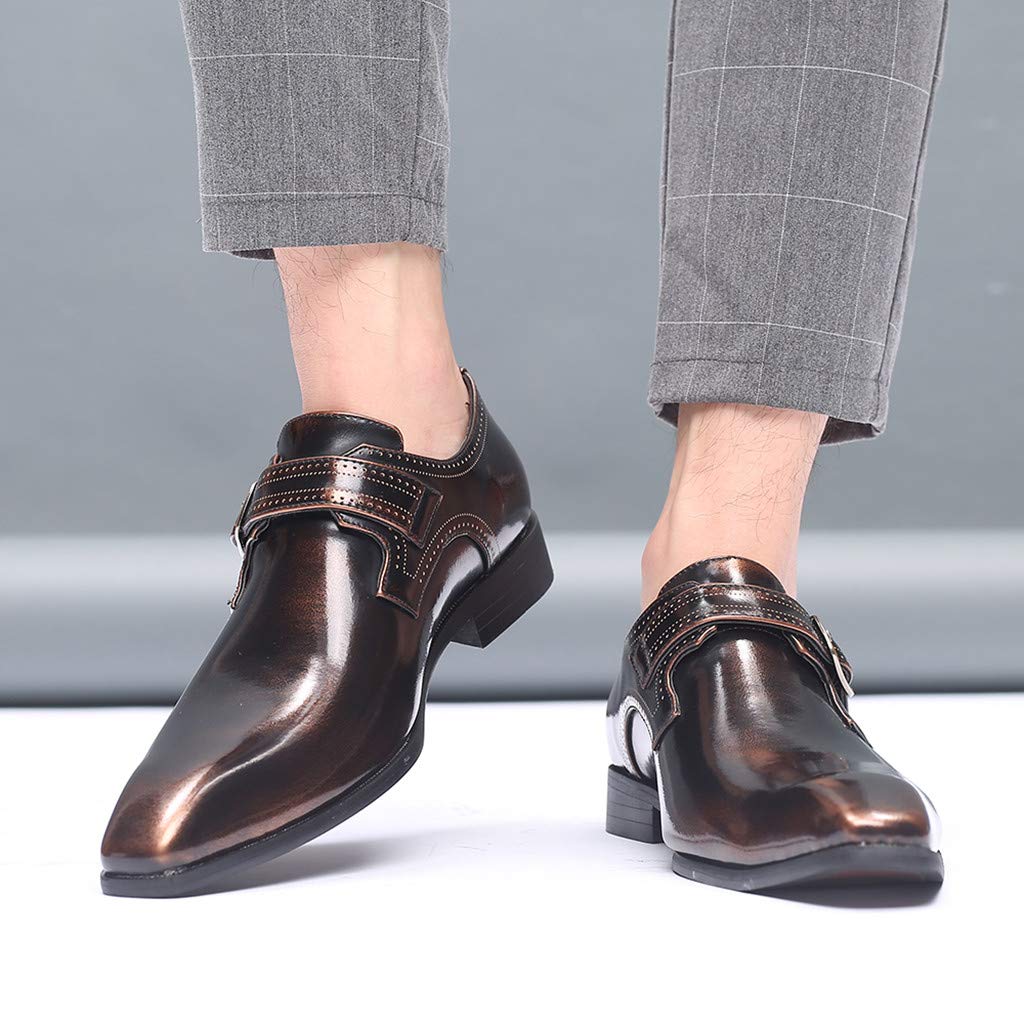 IQYU Hochzeitsschuhe Klassischer FüR Herren,Bequem Weiche Sohle Rutschfest Loafer,Herren Freizeitschuhe Waterproof Flache Mode