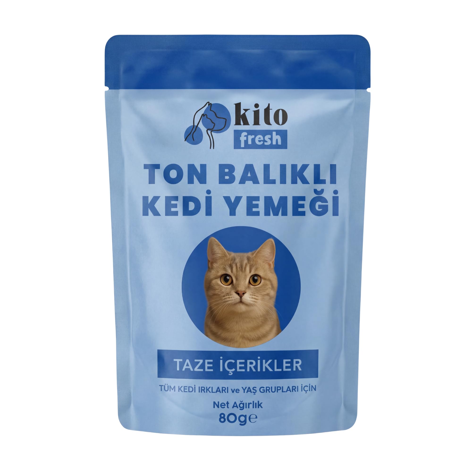 Kito Fresh Ton Balıklı Kedi Yemeği%100 Taze İçerikli Mama 80 g