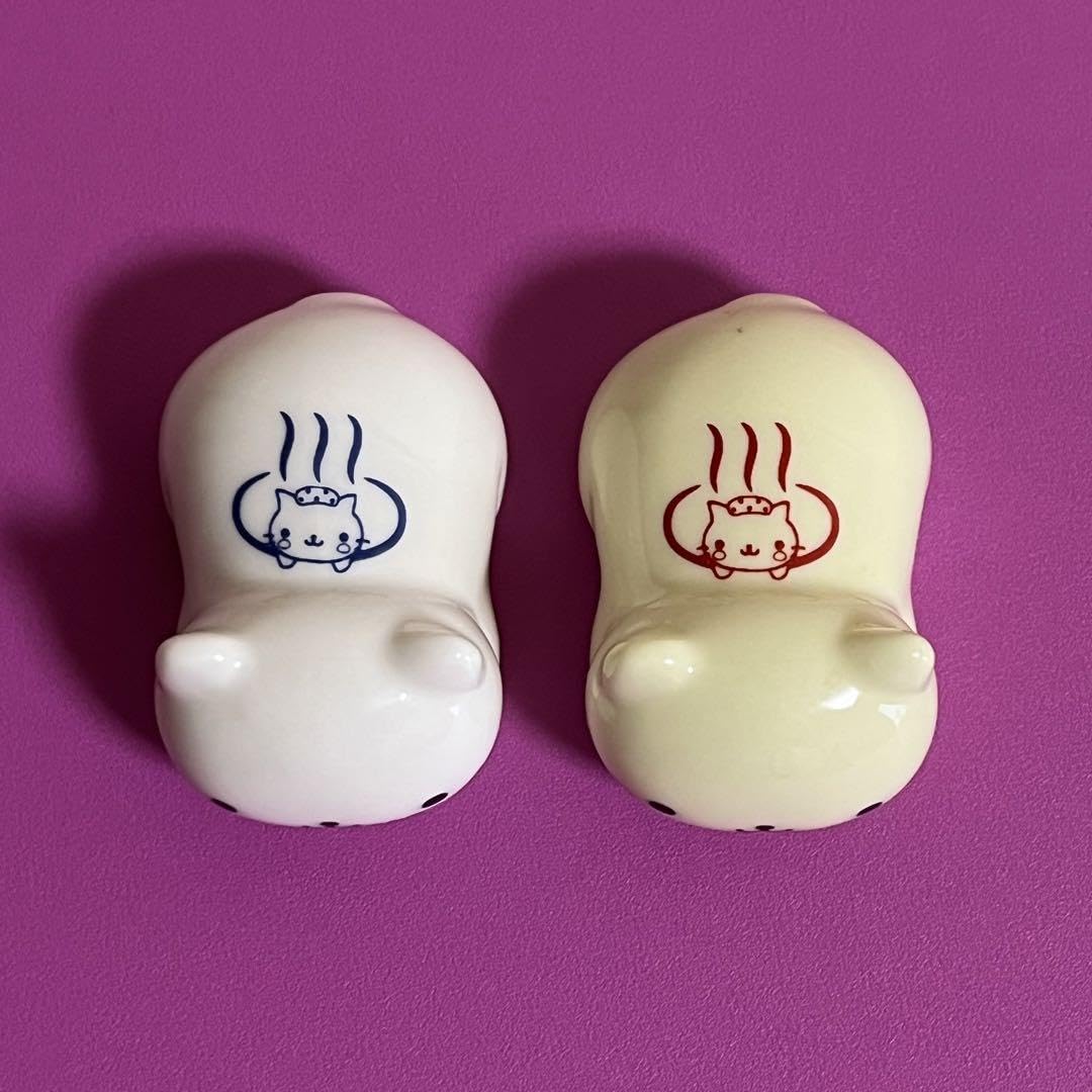 にゃんにゃんにゃんこ＊にゃんこ温泉 箸置き ２個セット Amazon.co.jp: にゃんにゃんにゃんこ にゃんこ温泉 箸置き 2個
