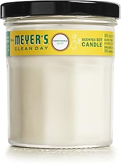 Mrs. Meyer's Clean Day Scented Soy Aromatherapy Candle, 25 Hour Burn Time, Made with Soy Wax and Essential Oils, Honeysuck...