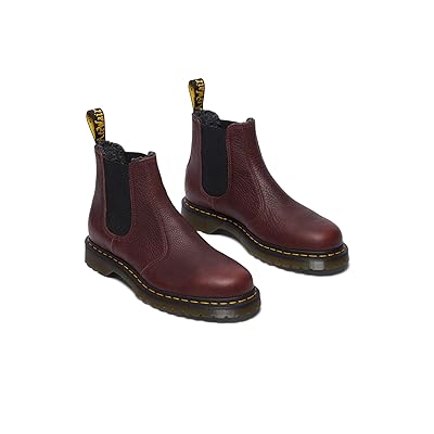 Dr. Martens 2976 Warmwair Grizzly Leather Chelsea Boots Boots Red