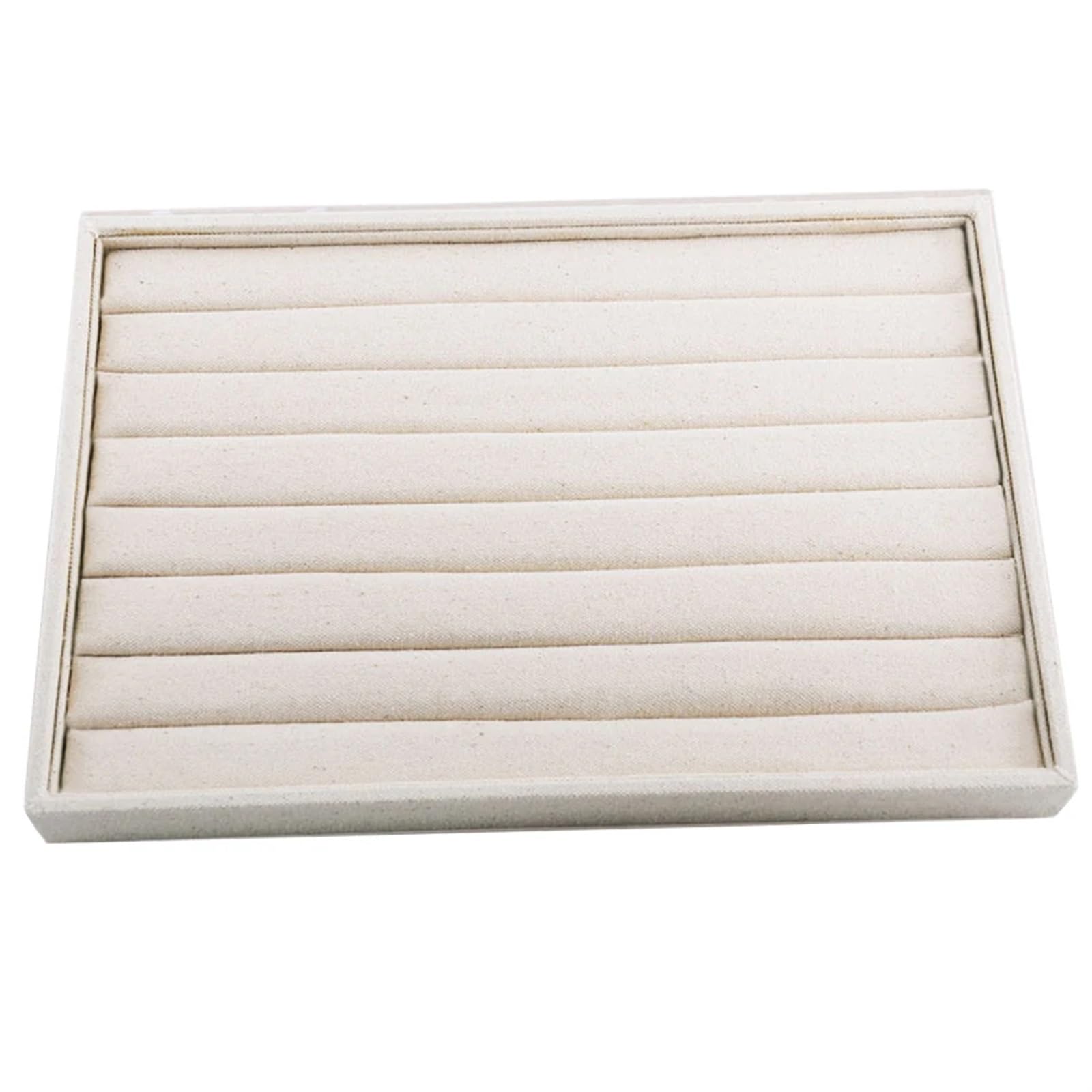 Bandejas para Joyas Bandeja Multifuncional De Lino Beige For Joyas, Organizador De Exhibición De Aretes, Caja De Almacenamiento For Aretes Y Collares para Joyas(Style 3)